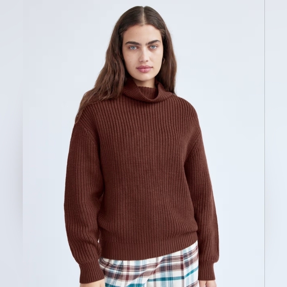 Wilfred Aritzia Montpellier Turtleneck Wool Knit Sweater in Heather Gold XS - Picture 10 of 10